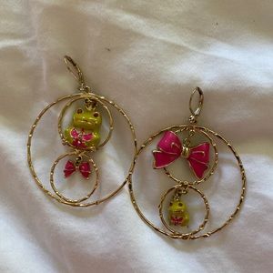 Betsey Johnson Frog Hoops
